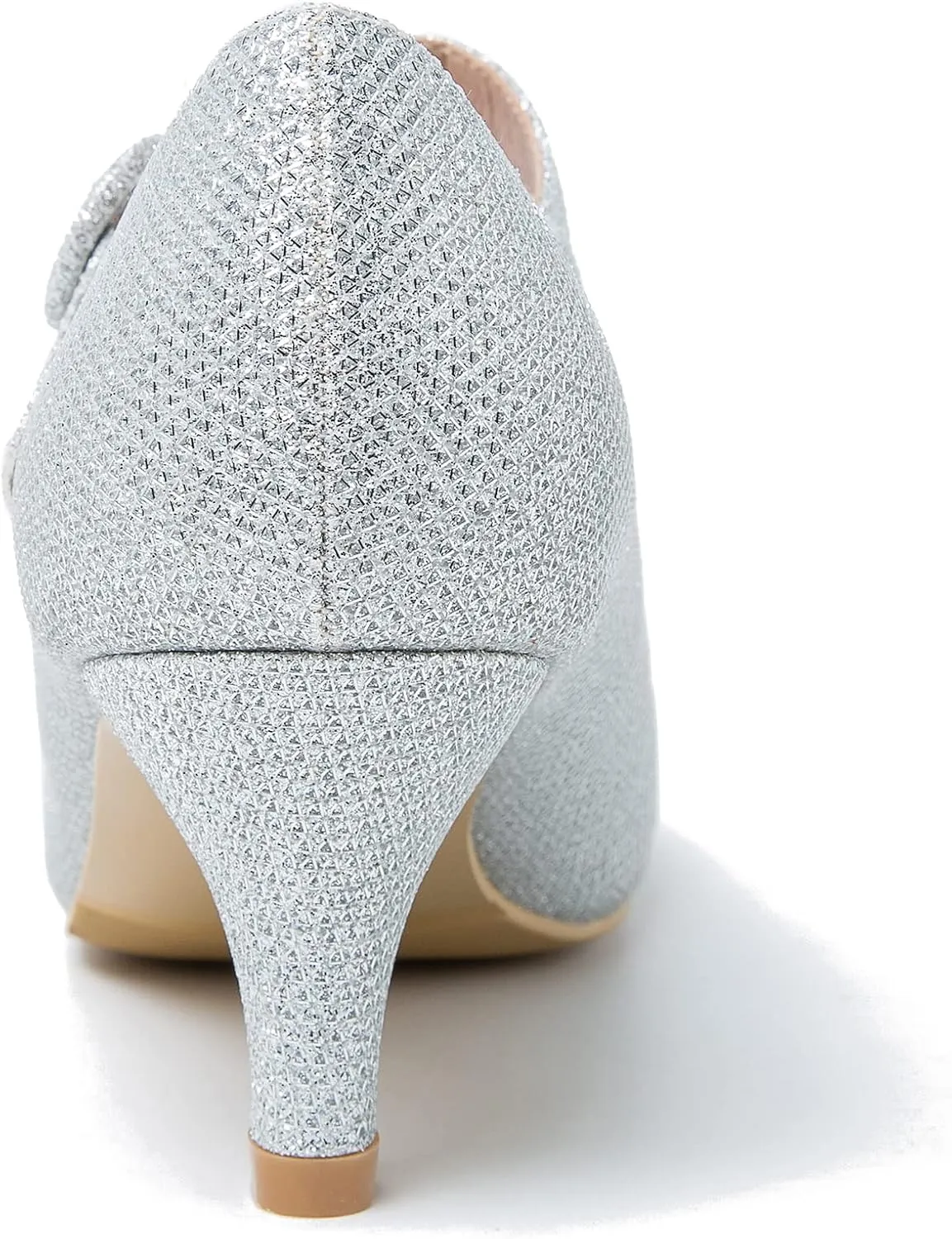 Women's Mary Jane Kitten Heel Pumps Round Closed Toe Mid Low Heels Ankle Strap Dress Office Work Bridal Wedding Party Shoes