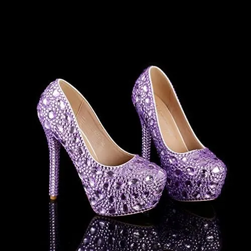 Womens Platform Chunky High Block Heels Ankle Strap Buckles Wedge Dress Pumps Fashion Shoes for Women's Pumps Blue Purple Black Party Dress Platform Heels