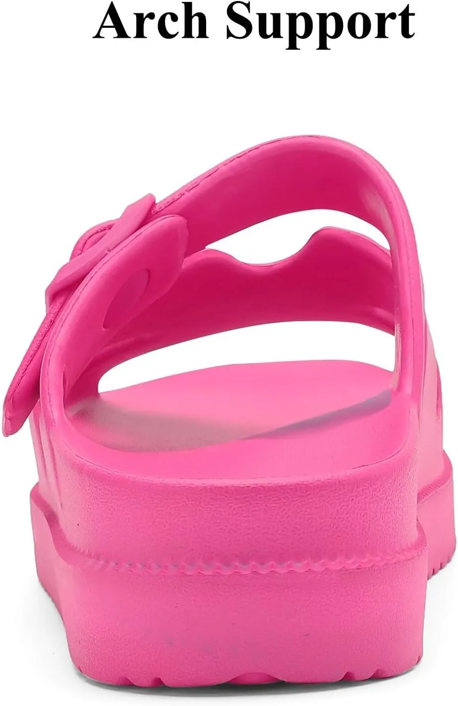 Womens Platform Sandals with Arch Support, Summer Beach Slides Adjustable Buckle, Women Comfort Lightweight Chunky Cushion Slip on H-Strap Sandal