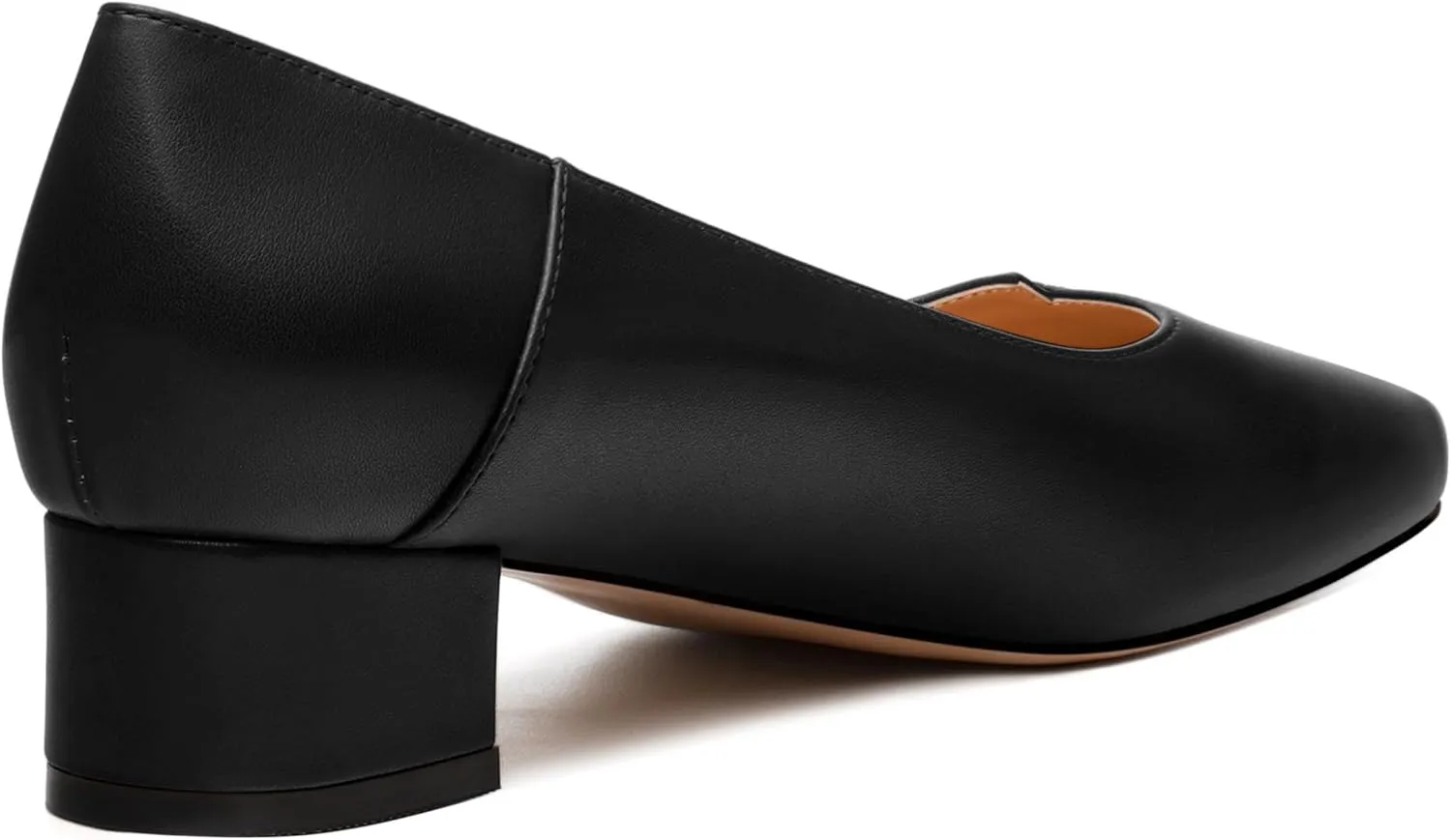 Womens Pumps, Low Chunky Block Heels for Women, Square Toe Womens Dress Shoes for Party and Office, Patent Dress Pumps