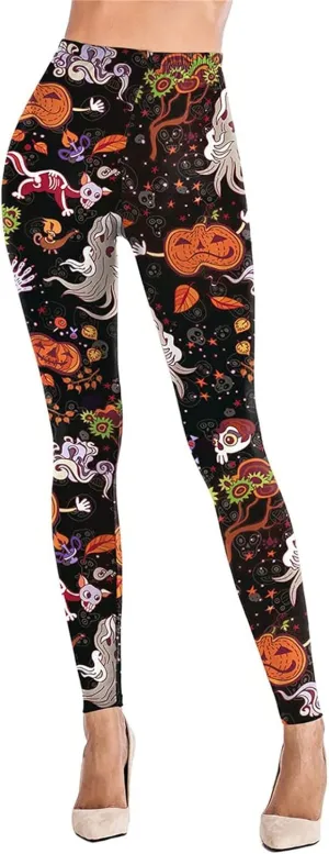 Womens Trousers Hot Halloween Costumes for Women Womens Leggings for Work No Front Seam Leggings Women Gym Harlequin