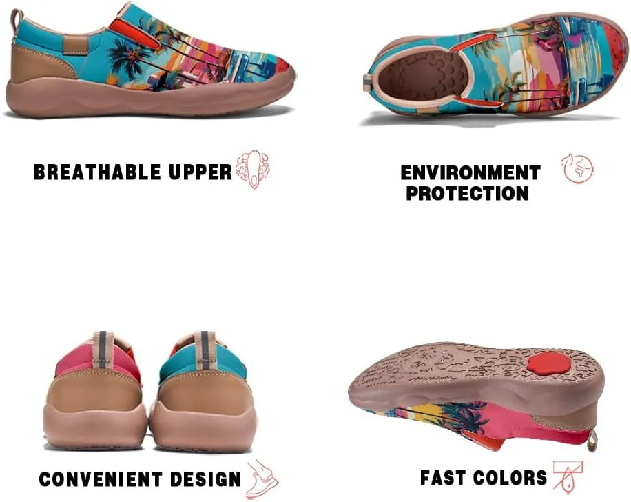 Women's Walking Travel Shoes Slip On Microfiber Casual Loafers Lightweight Comfort Fashion Sneaker