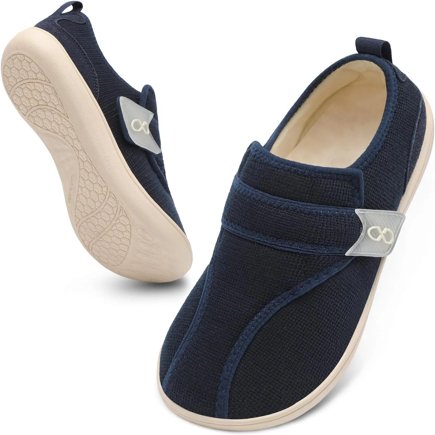 XIHALOOK Womens Slippers Wide Diabetic Shoes with Adjustable Strap for Diabetic Swollen Feet Outdoor Indoor Walking Shoes