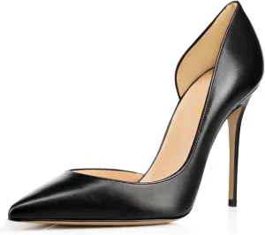 XYD Women Sexy High Heel Pumps Formal Event Closed Pointy Toe Slip-on D'Orsay Dress Office Shoes
