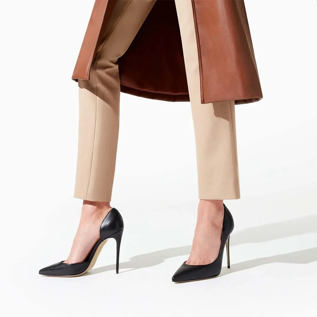 XYD Women Sexy High Heel Pumps Formal Event Closed Pointy Toe Slip-on D'Orsay Dress Office Shoes