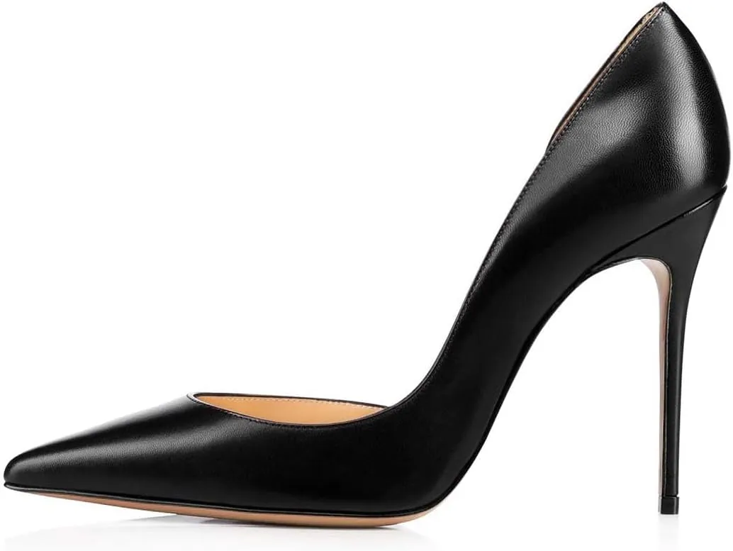 XYD Women Sexy High Heel Pumps Formal Event Closed Pointy Toe Slip-on D'Orsay Dress Office Shoes